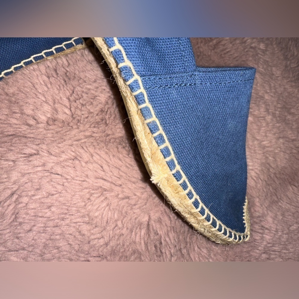 Soludos women’s espadrille blue slip on flats 9.5 vacation spring summer - Picture 11 of 11